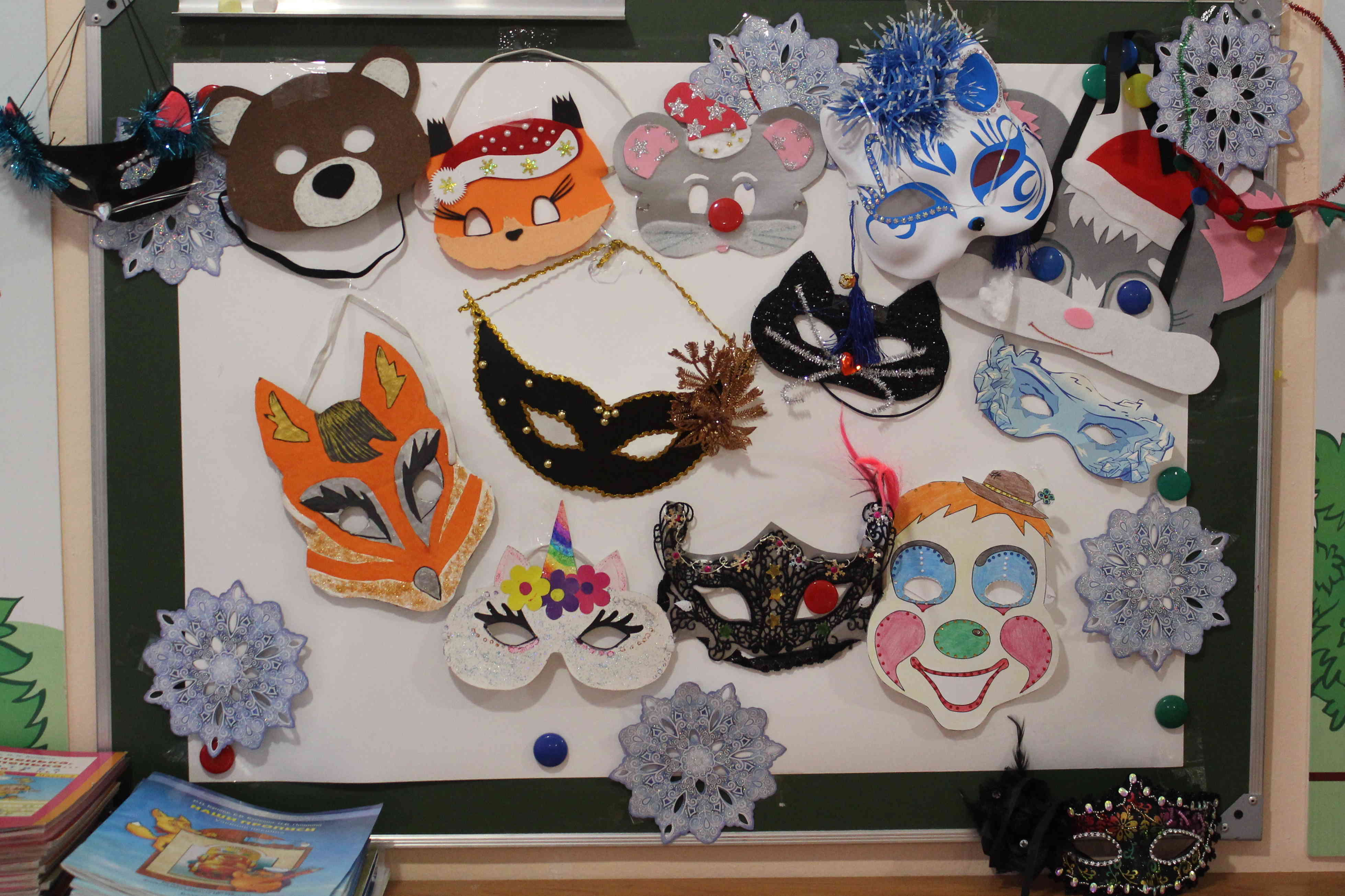 Новогодние маски для детей своими руками: шаблоны, выкройки, мастер классы